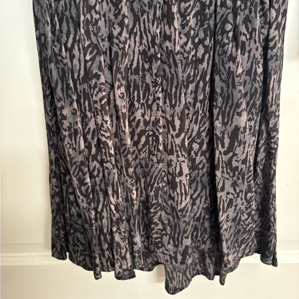 Rails Charcoal Zana Long Sleeve V-Neck Dress size S abstract animal print - Picture 8 of 15